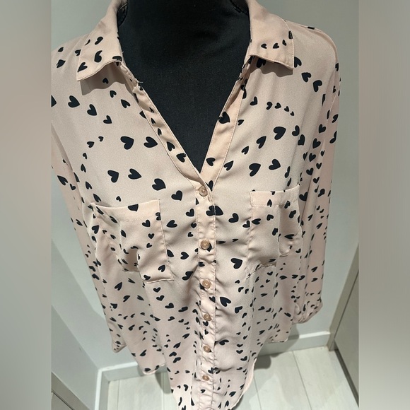 RICKI’S XL Long Sleeved Pink Buttoned Blouse - Picture 4 of 6